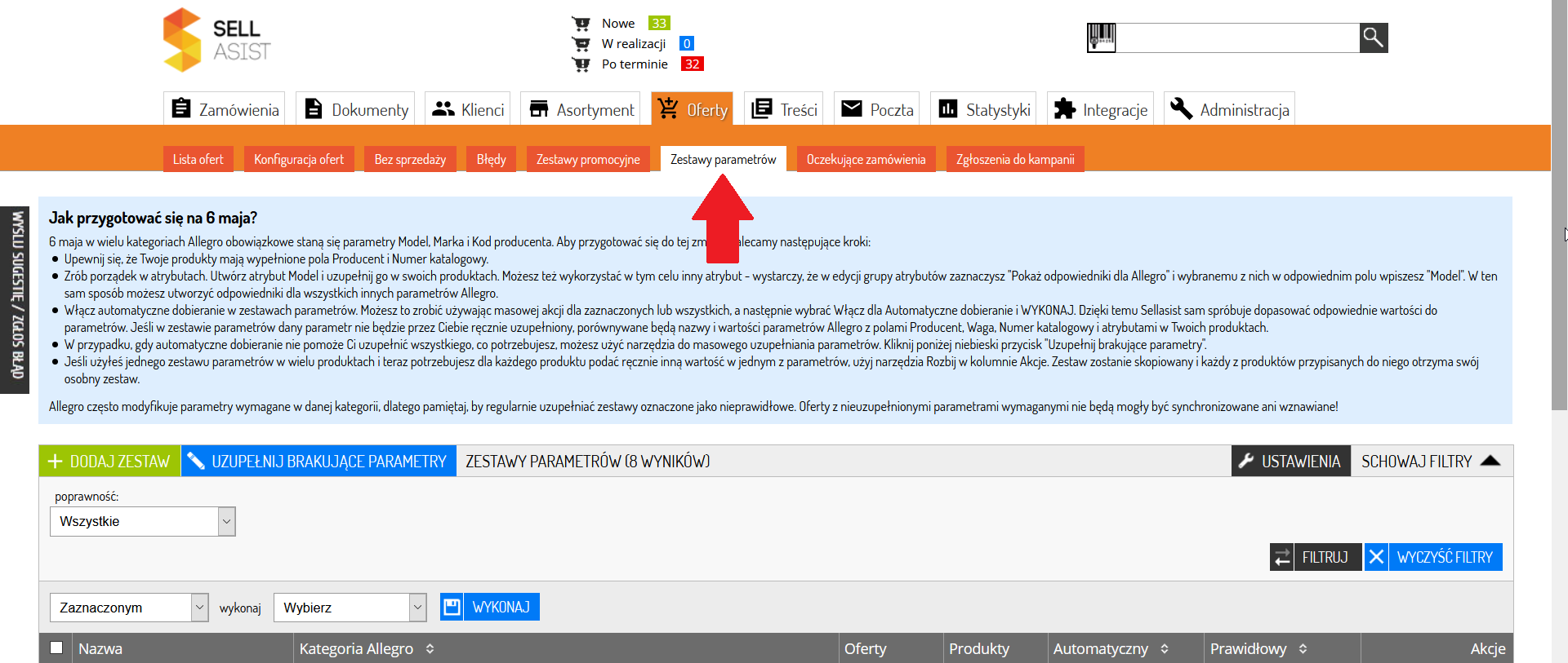 Jak Masowo Uzupełnić Parametry Allegro? - Zarządzanie Sprzedażą ...